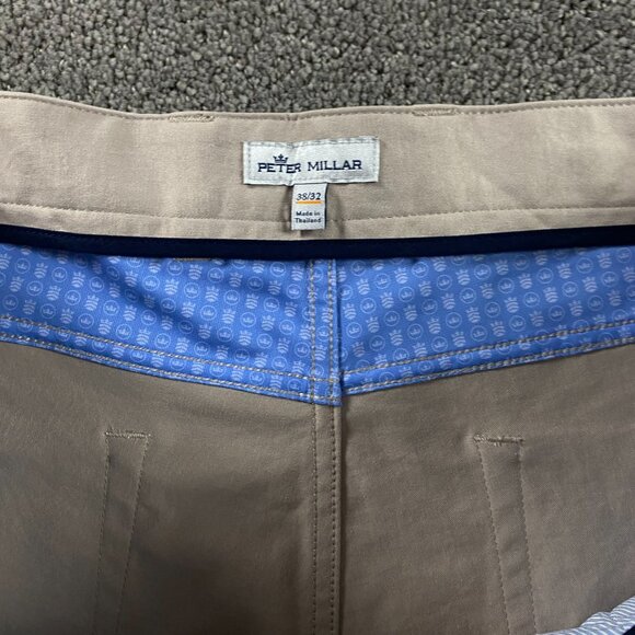 Peter Millar Crown Sport Pants Men's 38 x 32 Khaki EB66 Golf Performance NWT NEW - Picture 3 of 15